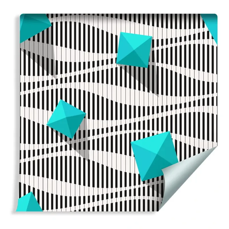 Tapeta Piramidy Na Czarno - Białym Tle - Efekt 3D Oferta czasowa