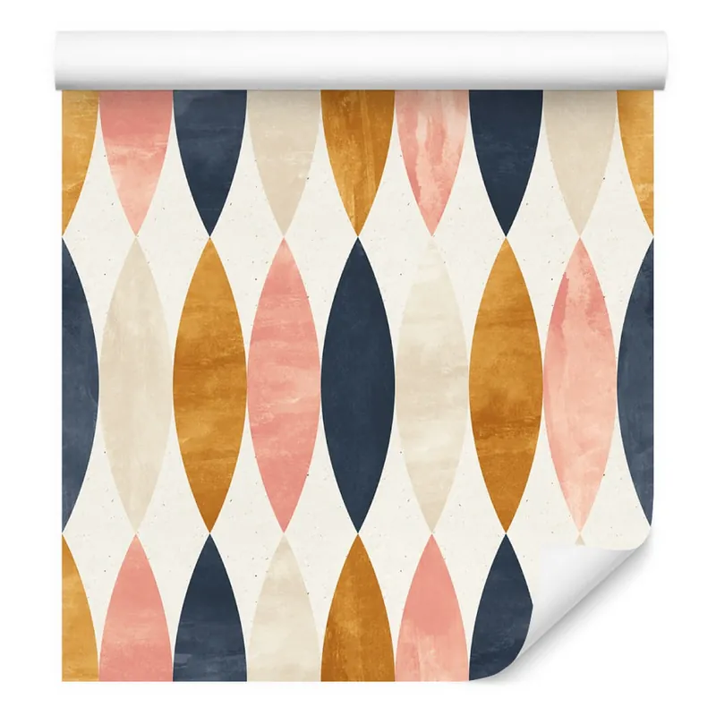 Tapeta Retro Wzory W Pastelowych Barwach Rabat