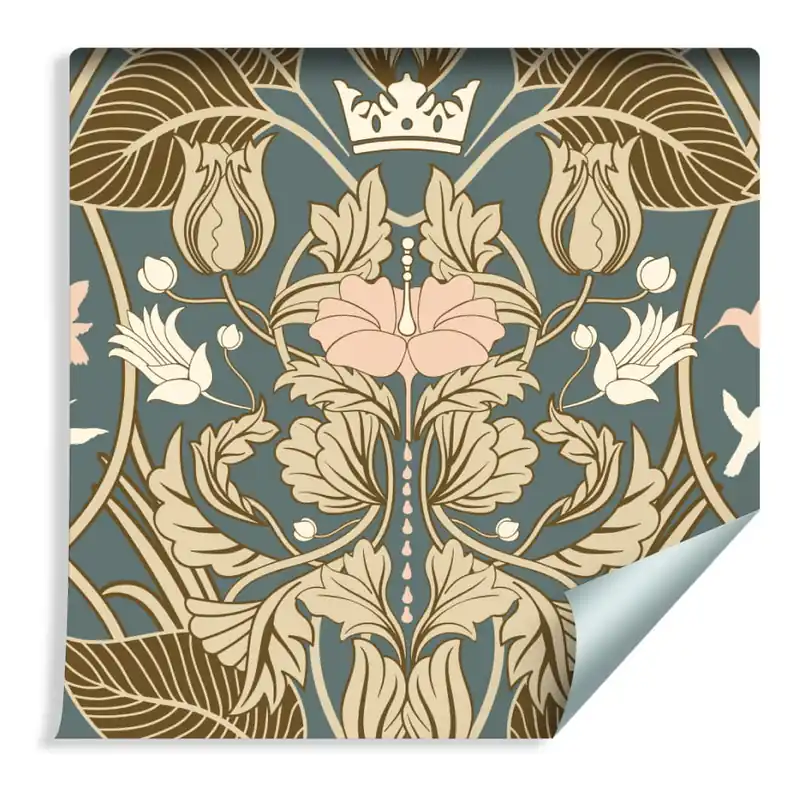 Tylko do końca tygodnia Tapeta Roślinne Ornamenty Retro