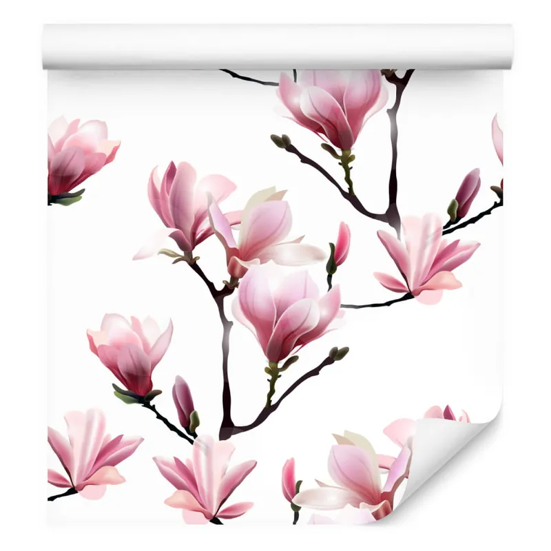 Wyjątkowa oferta Tapeta Różowe Kwiaty Magnolii