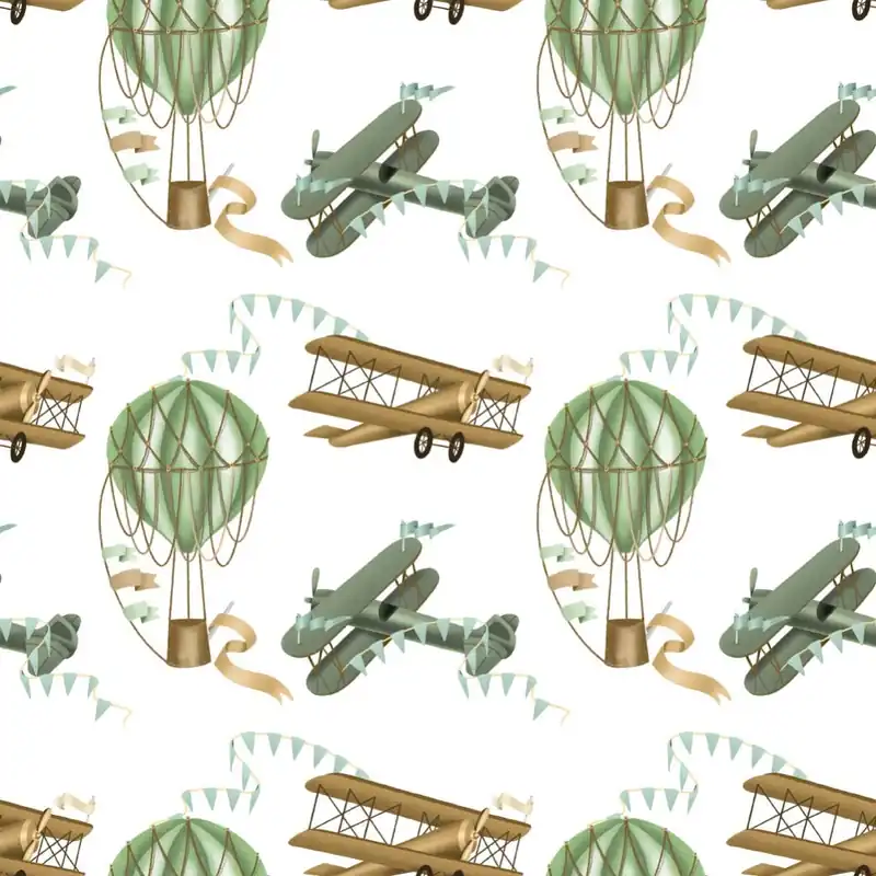 Tapeta Samoloty I Balony Retro Wysoka jakość