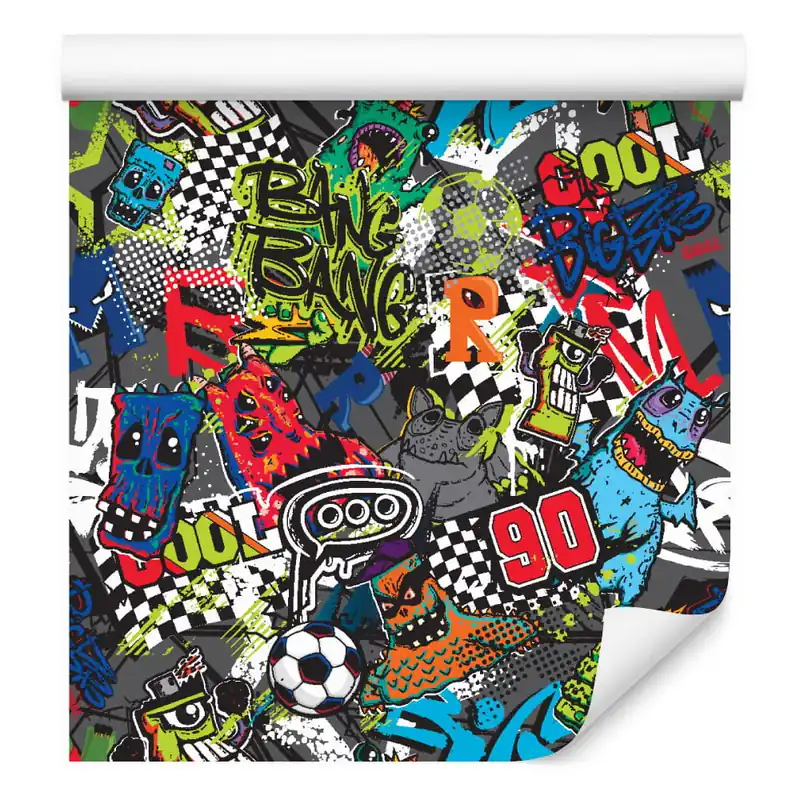Tapeta Sportowa Dla Chłopca Piłka Nożna Graffiti Kup teraz
