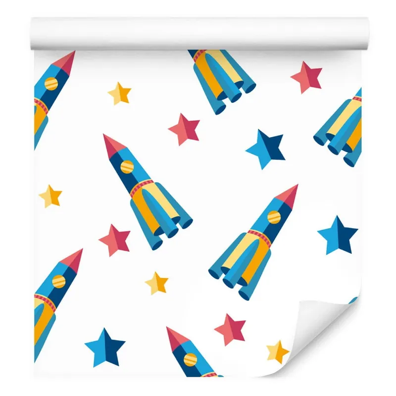 Oferta czasowa Tapeta Statki Kosmiczne Gwiazdki Do Pokoju Dziecka