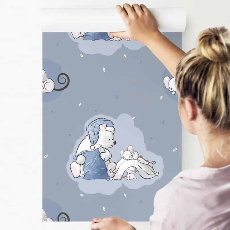 Tapeta Śpiące Misie I Myszki Szybka dostawa