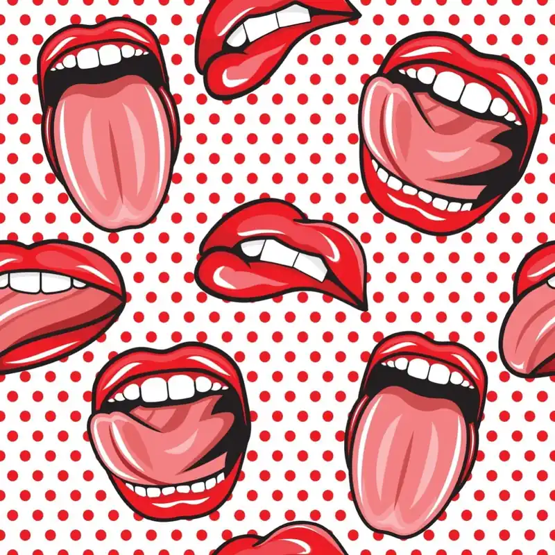 Okazja Tapeta Usta W Stylu Pop-Art