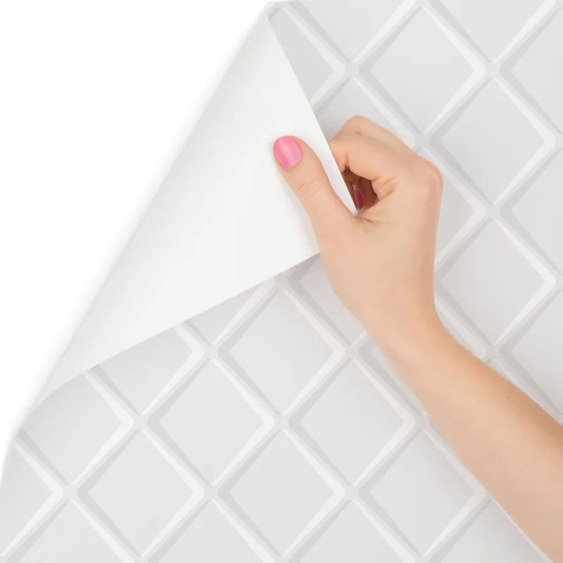 Taniej Tapeta W Kratę Do Salonu,Nowoczesna, Optyczna 3D