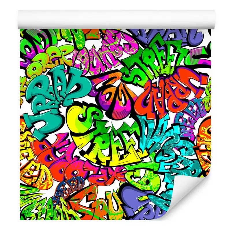 Dodaj do koszyka Tapeta Wielobarwne Graffiti