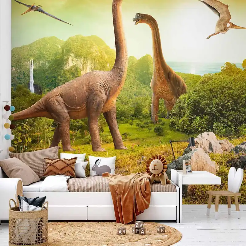 Bezpieczne zakupy Fototapeta - Dinozaury
