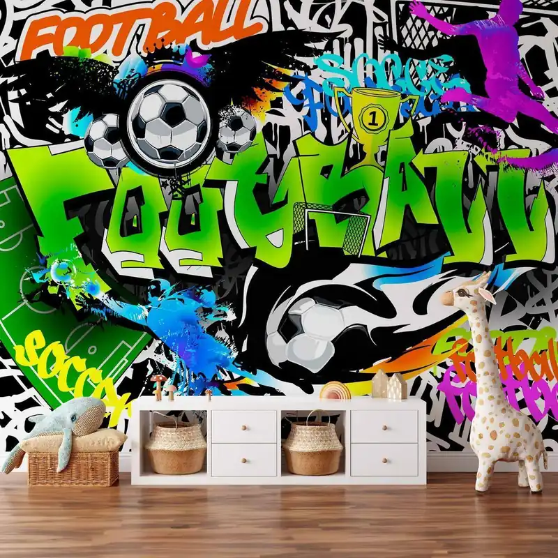 Fototapeta - Piłkarskie graffiti Popularny
