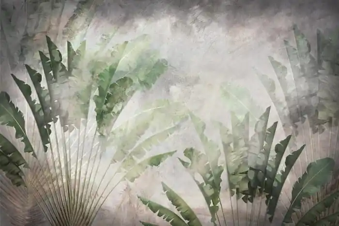 Fototapeta Tropical Trees And Leaves For Digital Printing Wallpaper, Custom Design Wallpaper - 3D Kup online