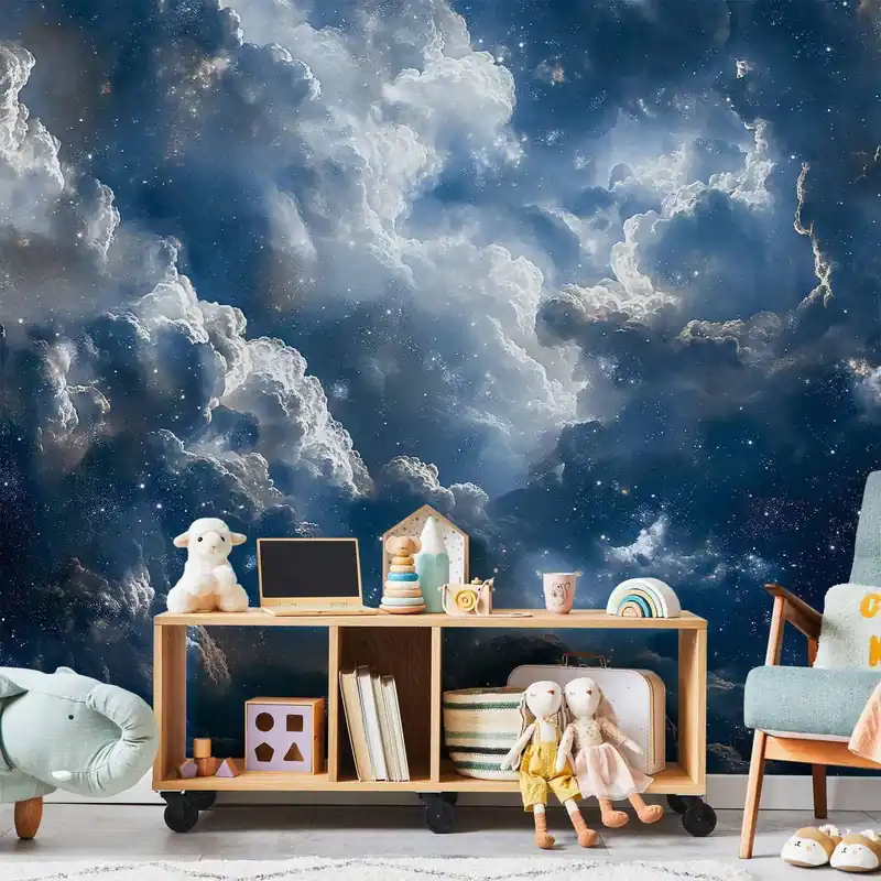 Fototapeta - Astronomiczne cuda: Chmury i gwiazdy w harmonijnym połączeniu Wyjątkowa oferta