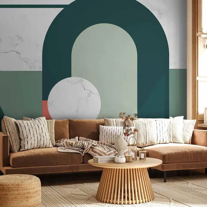 Bestseller Fototapeta - Geometryczny wzór z motywem marmuru