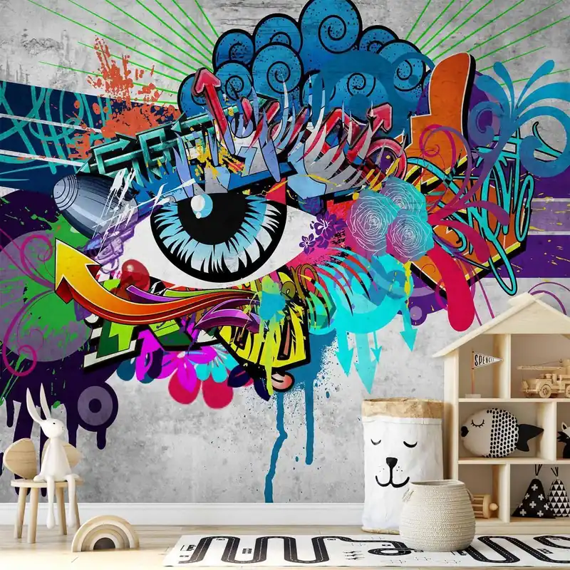 Fototapeta - Graffiti eye Darmowy zwrot