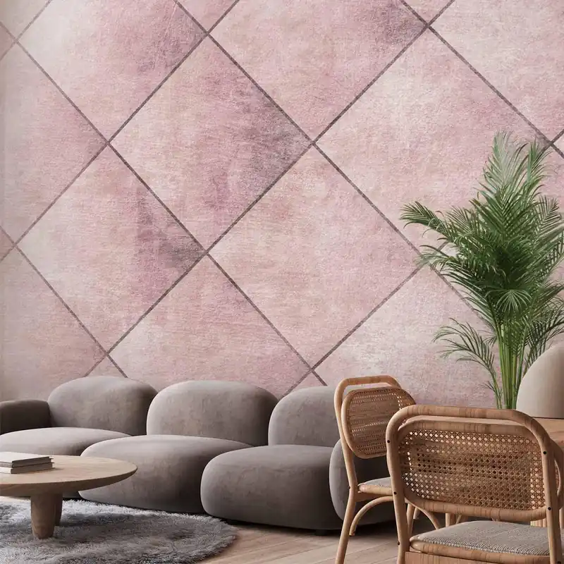 Fototapeta - Idealne cięcia - jednolity geometryczny wzór w kafelki z deseniem Wybór klientów