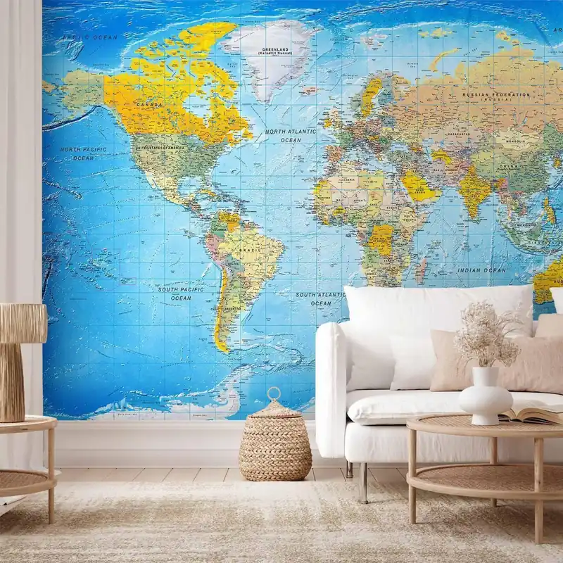 Najlepsza cena Fototapeta - Klasyczna mapa świata