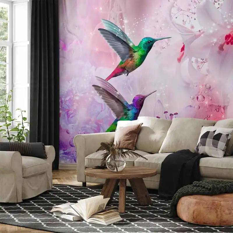 Fototapeta - Kolorowe kolibry (fioletowy) Ostatnia szansa