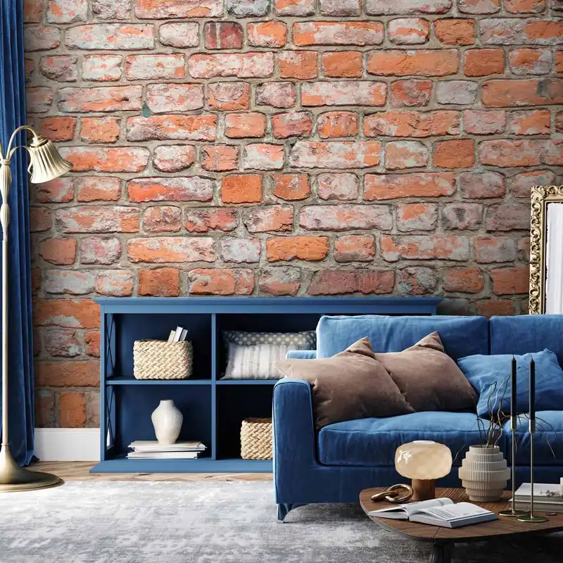 Bestseller Fototapeta - Loftowy mur - deseń imitujący starą czerwoną cegłę