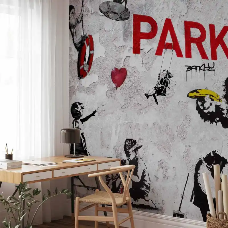 Fototapeta - Różnorodność graffity (Banksy) Zamów dziś