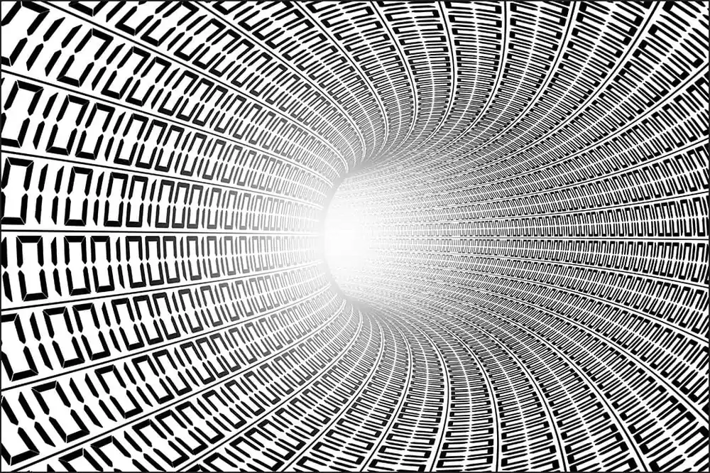 Wyprzedaż Fototapeta 3D Tunel - Czarno-Biała
