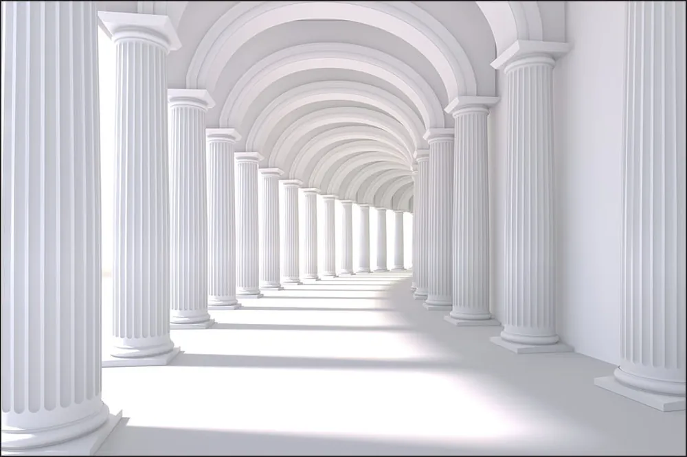 Tani Fototapeta 3D Tunel - Kolumny