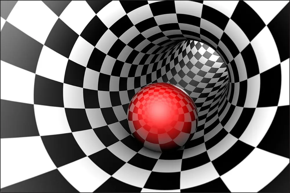 Fototapeta 3D Tunel - Szachownica Ostatnie sztuki