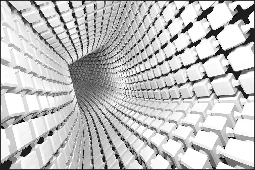 Rabat Fototapeta 3D Tunel - Szara