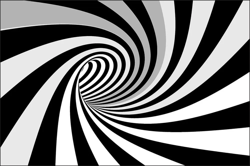 Szybka dostawa Fototapeta 3D Tunel-Czarno-Biała