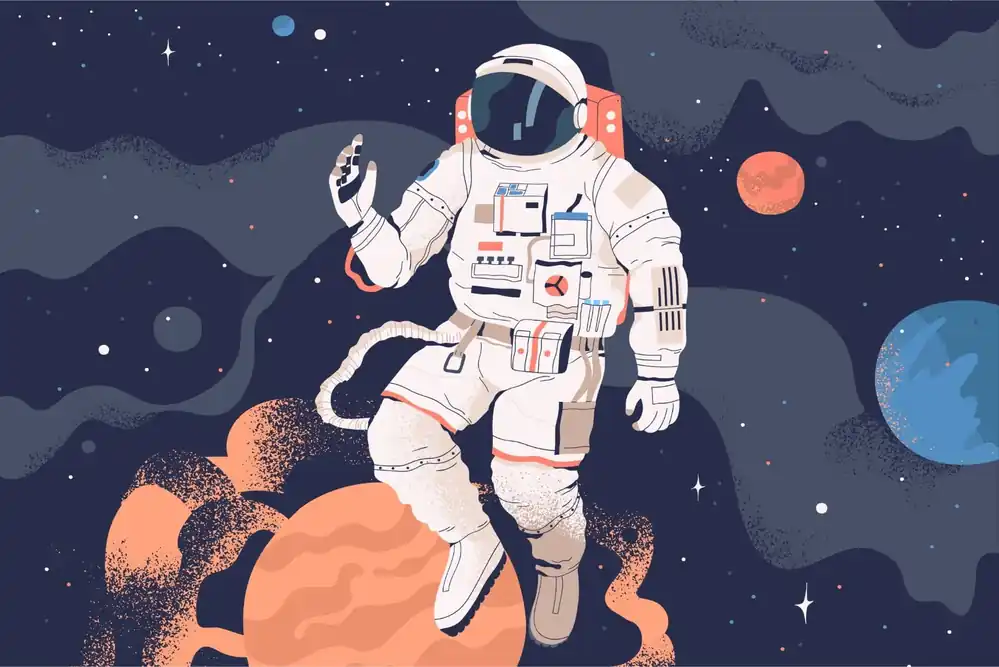 Fototapeta Astronauta W Kosmosie I Planety Nowy