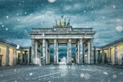 Ostatnie sztuki Fototapeta Brama Brandenburska Zimą