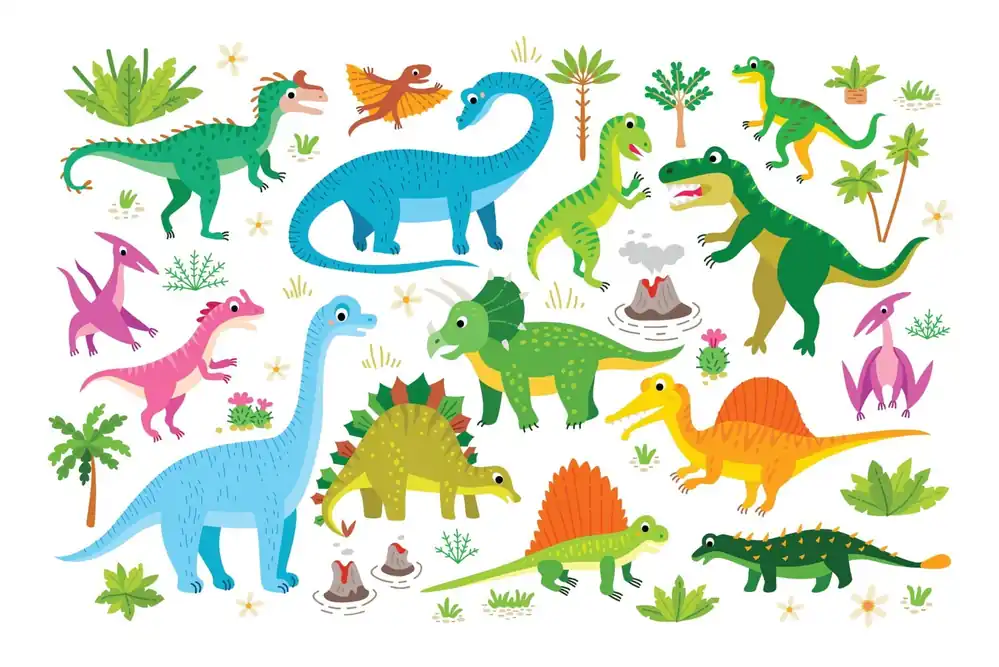Fototapeta Dinozaury Jak Z Kreskówki Bestseller