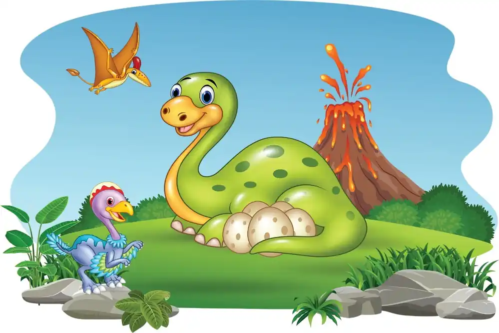 Fototapeta Dinozaury Na Polanie Szybka wysyłka