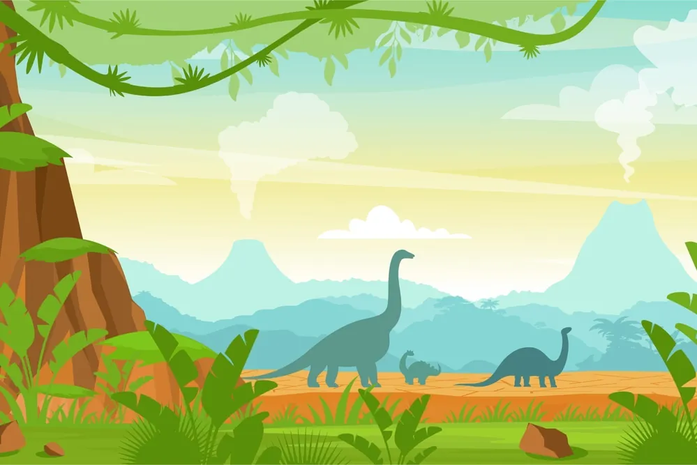 Fototapeta Dinozaury W Dżungli Wybór klientów