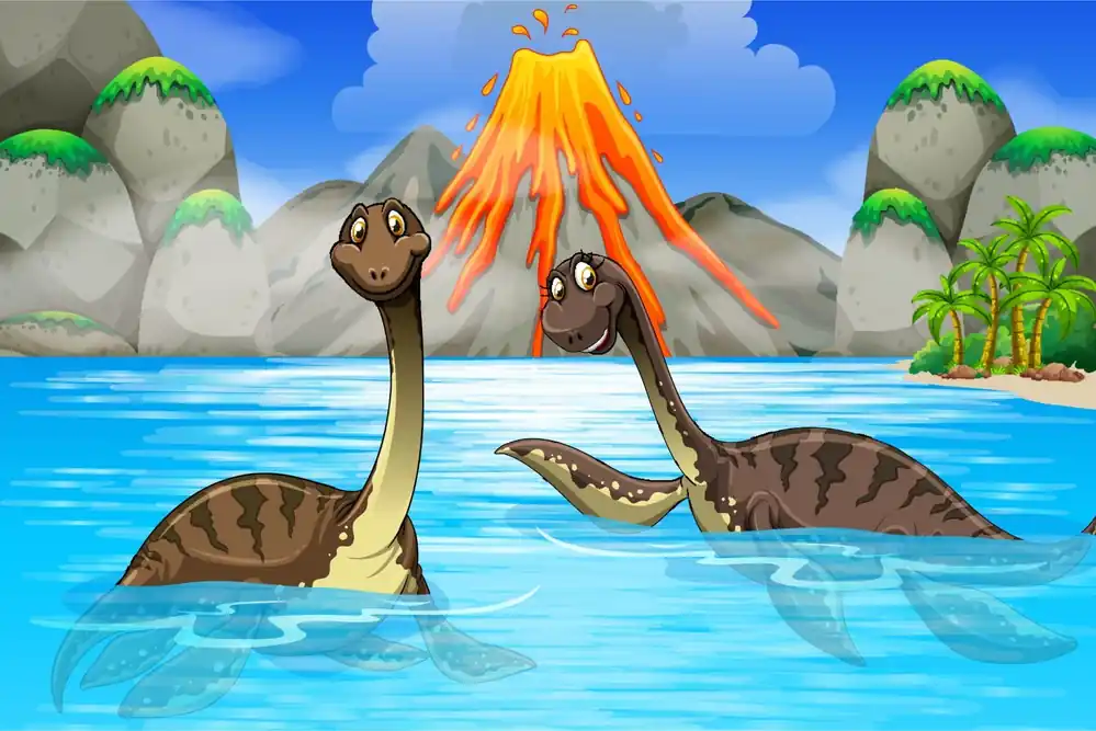 Oferta limitowana Fototapeta Dinozaury W Wodzie
