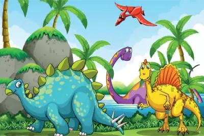 Fototapeta Dinozaury Zieleń I Palmy Ostatnia szansa