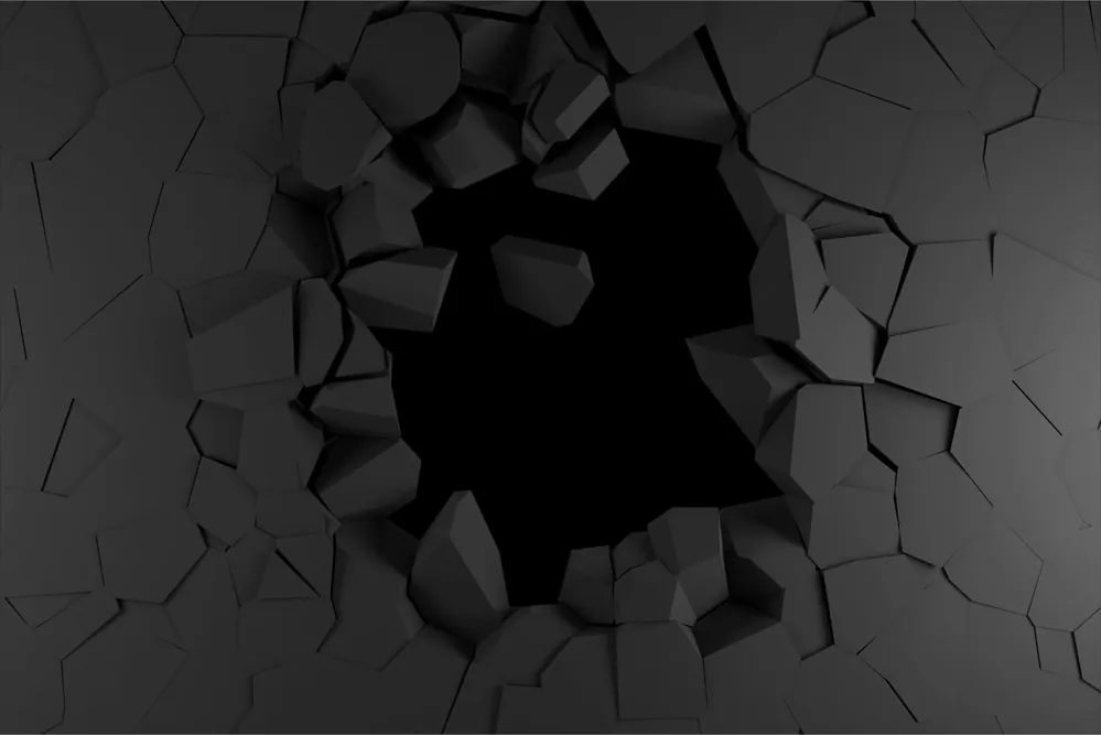 Zniżka Fototapeta Dziura W Ścianie Efekt 3D