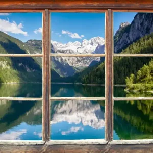 Bezpieczne zakupy Fototapeta Fensterblick Gosausee
