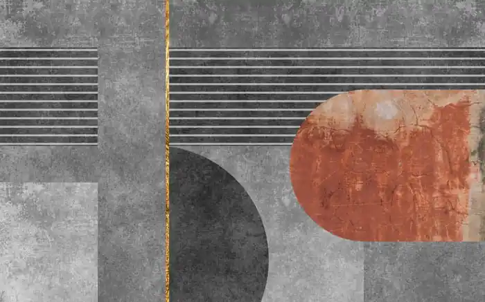 Ograniczona ilość Fototapeta Gold Geometric Background Art. Modern Grey Pattern,