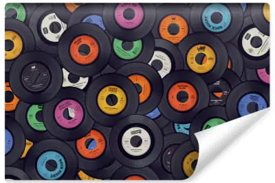 Fototapeta Kolorowe Płyty Gramofonowe Obniżka ceny