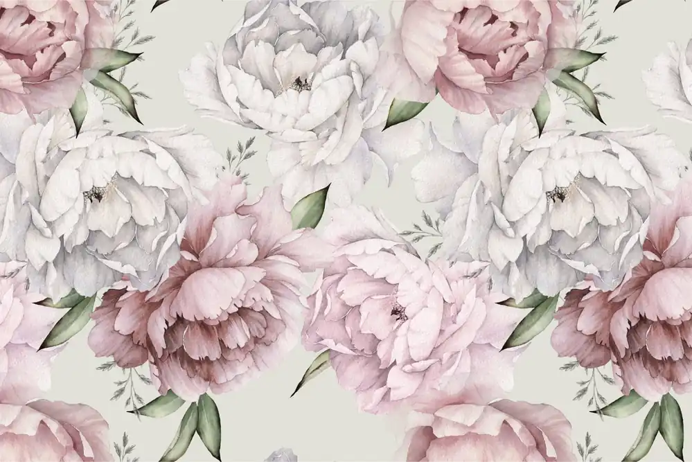 Fototapeta Kwiaty Peonie W Pastelowych Barwach Bestseller