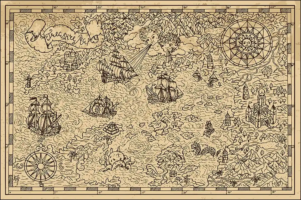 Fototapeta Mapa Skarbów Hit sprzedaży