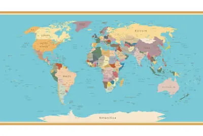 Fototapeta Mapa Świata Bezpieczna płatność