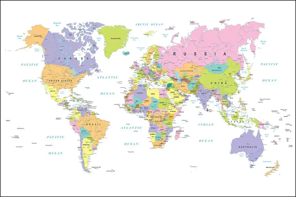 Hit sprzedaży Fototapeta Mapa Świata