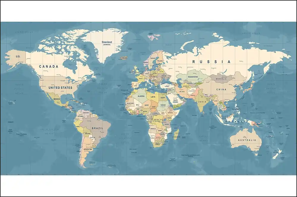 Kup teraz Fototapeta Mapa Świata