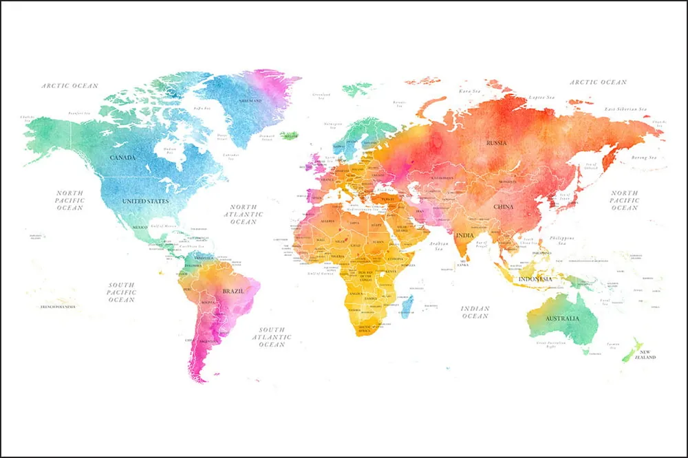 Fototapeta Mapa Świata Nowy