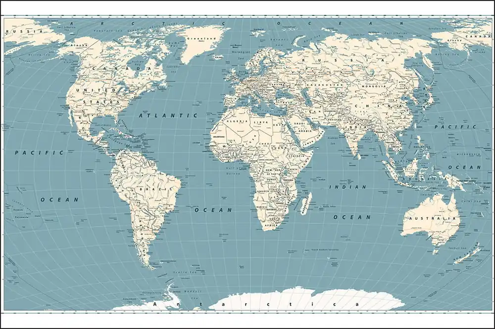Tani Fototapeta Mapa Świata