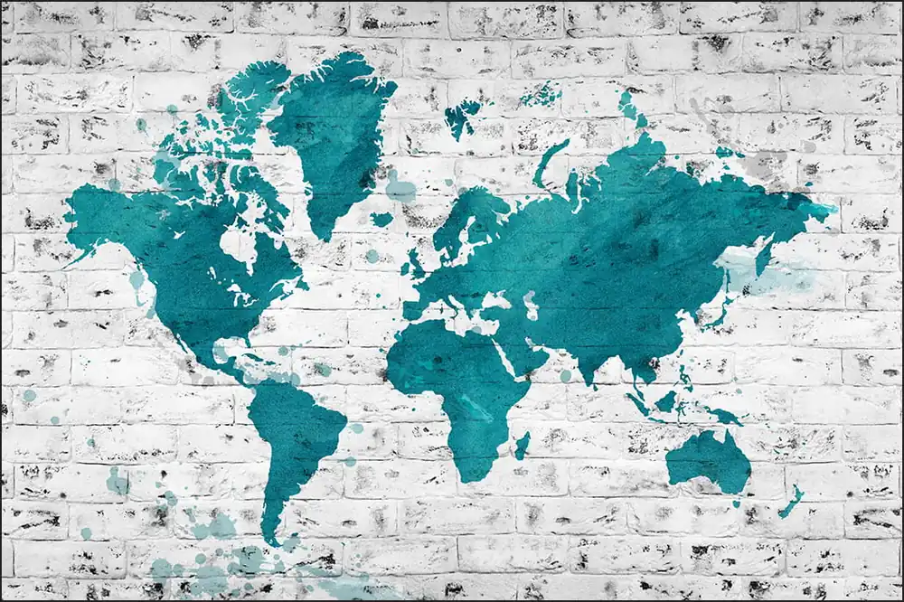 Ekspresowa dostawa Fototapeta Mapa Świata
