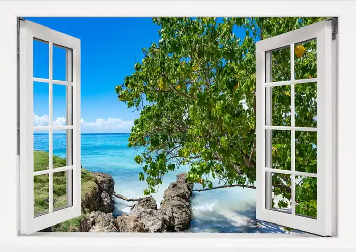 Fototapeta Open Window To The Sea Wyjątkowa oferta