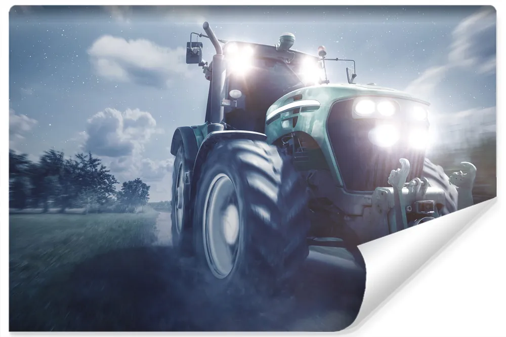 Oferta czasowa Fototapeta Pędzący Traktor Nocą