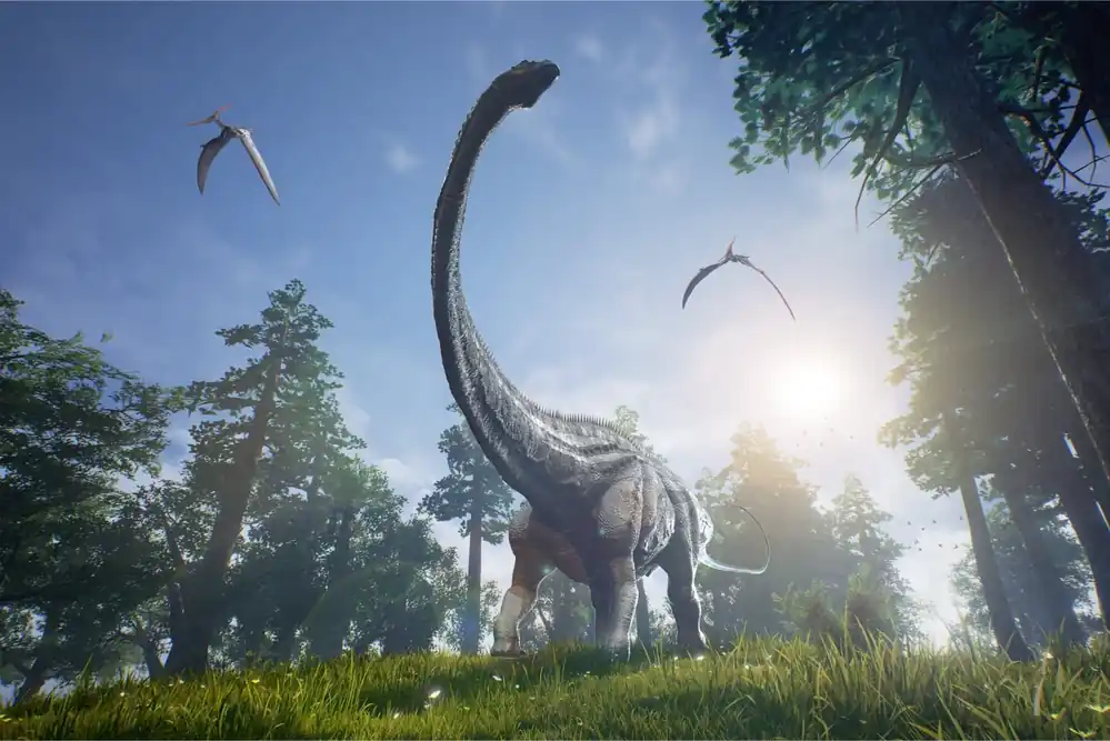 Fototapeta Realistyczny Dinozaur W Słońcu Wyprzedaż