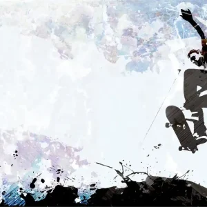 Do wyczerpania zapasów Fototapeta Skateboarding W Stylu Graficznym